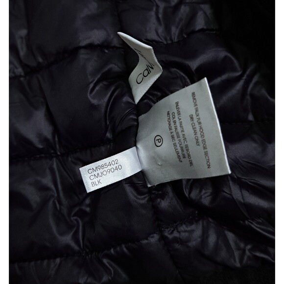 Calvin Klein Wool Bomber Jacket Coat Trucker Lined Harrington Basic Zip Black - Picture 8 of 13